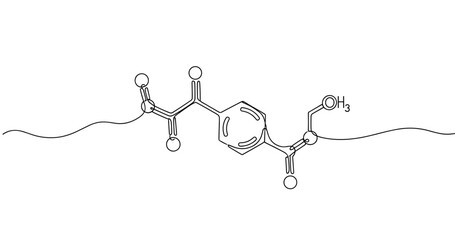 Obraz premium Chemical structure of acetylsalicylic acid (aspirin) molecule diagram. No editable stroke