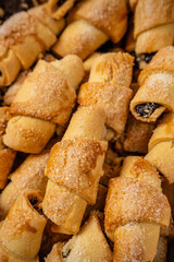 Sweet Rugelach Cookies with Sugar Crust