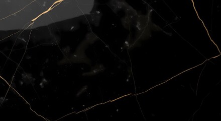 Luxury Black Marble Texture with Subtle Gold Veins