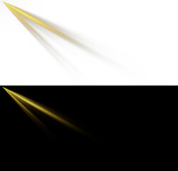 Fototapeta premium Golden Light Beam with Soft Glow on Black Background