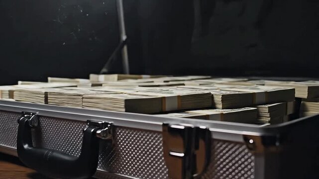 Metal Flight Case with Wooden Inserts and Black Handles