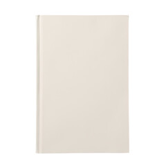 A white notebook with a blank page ready for writing
