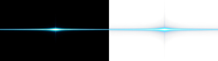 Light beam shines through darkness and illuminates a bright background