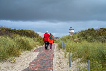 Spaziergang auf der Insel Langeoog im Herbst