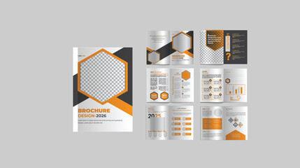 Professional Corporate Company Profile Brochure Template with Modern Creative Layout
