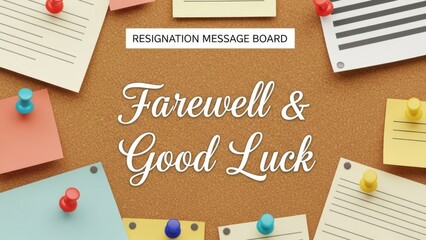 Farewell & Good Luck Cork Board