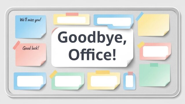 Goodbye, Office! Farewell Card Concept