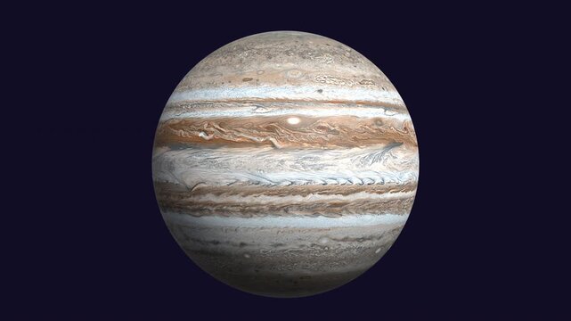 3D loop of planet jupiter