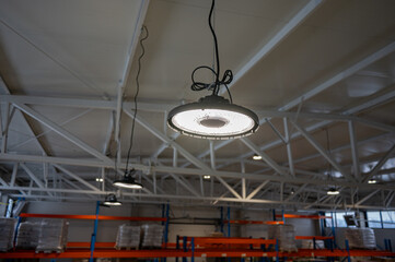 Industrial LED Lighting in Modern Warehouse