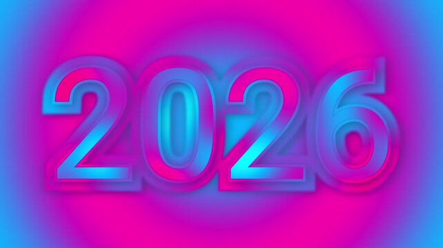 2026 new year colorful animated background