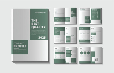 Professional Corporate Company Profile Brochure Template with Modern Creative Layout
