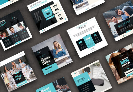 Business Consulting Social Media Post Layout Template