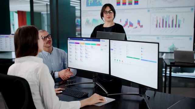 Team Of Business Professionals Managing Payroll