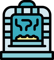 Naklejka premium Modern fireplace illustration with a warm, inviting glow