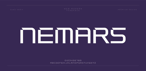 Creative geometric modern urban alphabet font. Digital abstract futuristic, fashion, sport, minimal technology typography.