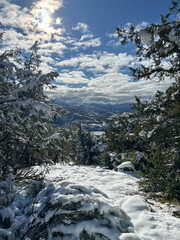 paisaje nevado de monta&ntilde;a