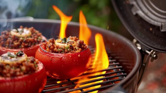 Tomaten gef&uuml;llt mit Hackfleisch