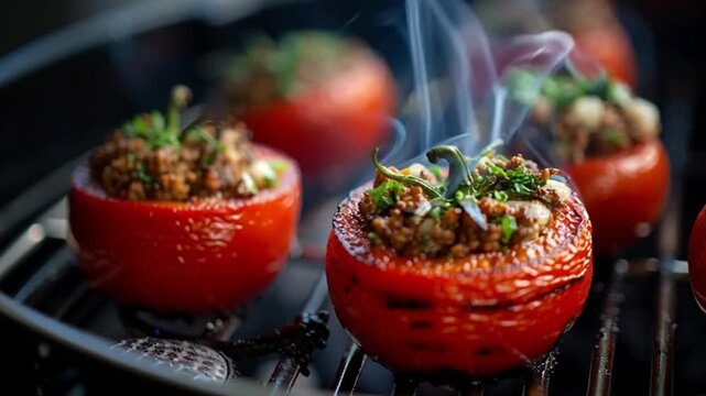 Tomaten gef&uuml;llt mit Hackfleisch