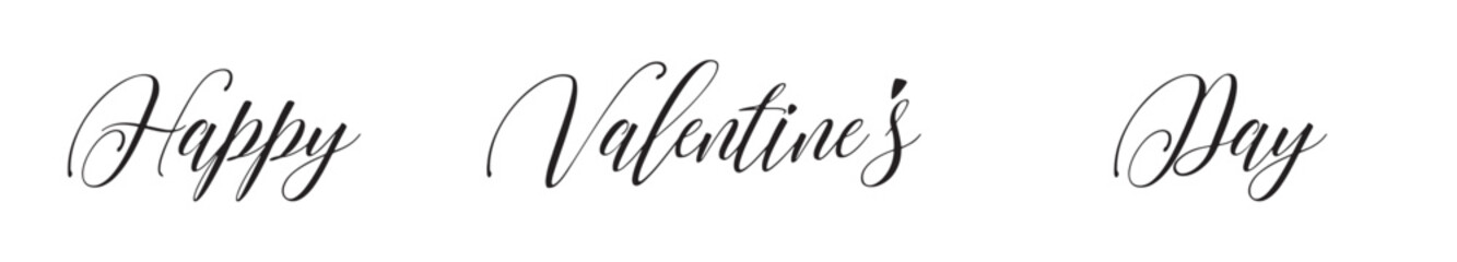 Obraz premium Happy Valentine's Day Elegant Calligraphy