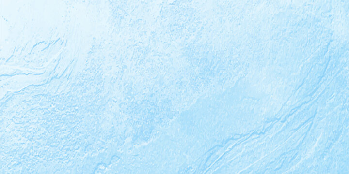 Abstract blue watercolor paint background with a cold winter frost texture and vintage marble pattern on aged white paper surface design