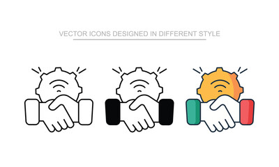 Online Collaboration vector icon stock isolated on white sheet