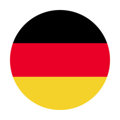 Round icon with the image of the flag of German on a transparent background. SVG. Vector graphics
