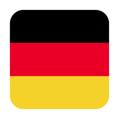 Square icon with the image of the flag of German on a transparent background. SVG. Vector graphics