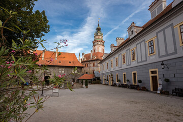 Fototapeta premium Courtyard of Castle Cesky Krumlov in Czechia