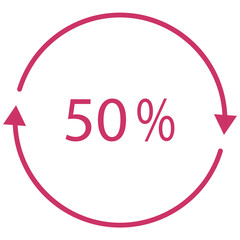 Graphic icon in the form of an update or download arrow for web design. Vector illustration