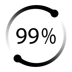 Abstract graphic icon in the form of a drop, update or download for web design. Vector illustration