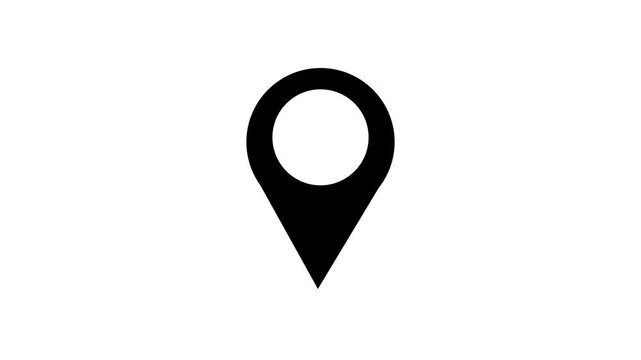Map pointer icon set with pin symbols for navigation and location markers,on a white background,Tourism and travel concept animation location mark point.