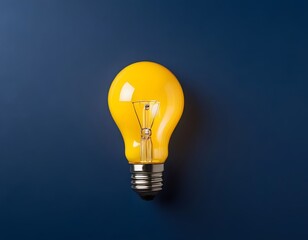 Light yellow Bulb Idea Concept for Business, Creativity, Innovation and Problem Solving