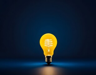 Light yellow Bulb Idea Concept for Business, Creativity, Innovation and Problem Solving