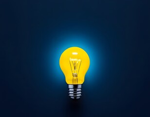 Light yellow Bulb Idea Concept for Business, Creativity, Innovation and Problem Solving