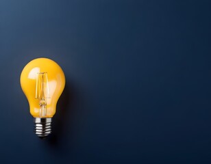 Light yellow Bulb Idea Concept for Business, Creativity, Innovation and Problem Solving