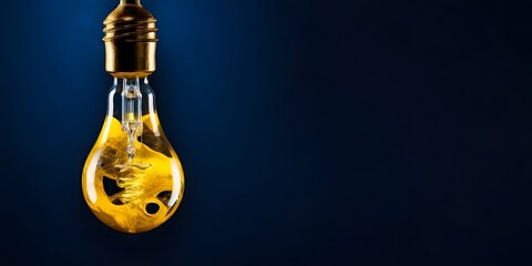Light yellow Bulb Idea Concept for Business, Creativity, Innovation and Problem Solving