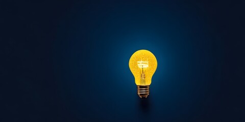 Light yellow Bulb Idea Concept for Business, Creativity, Innovation and Problem Solving