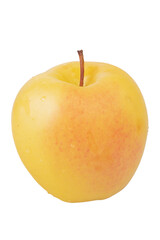 Yellow apple of the Golden Delicious variety isolated.