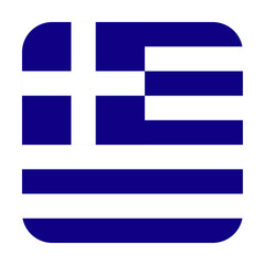 Square icon with the image of the Greece flag on a transparent background. SVG. Vector graphics