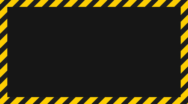 Yellow and black diagonal warning stripe background. Safety warning stripe, hazard sign, vector road sign symbol.Seamless caution and warning sign tape set. Eps 10.