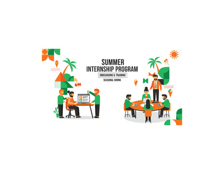 Summer internship program onboarding and training for seasonal hiring