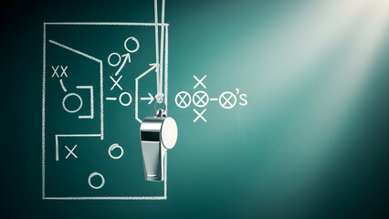 Fototapeta premium American football play strategy tactics board