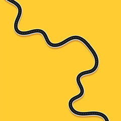 Curved road map. Roadmap template