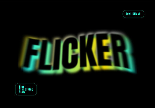 Green And Yellow Vibrant Blur Dissolving Glow Text Effect