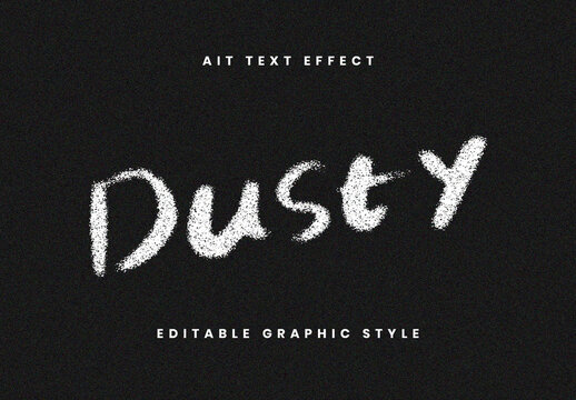Dusty Handwritten Grunge Stamp Text Effect