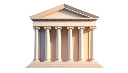 Fototapeta premium White House Classical Column Isolated Transparent PNG AI Generated Architecture Element