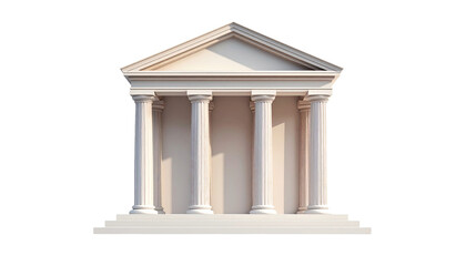 Fototapeta premium White House Classical Column Isolated Transparent PNG AI Generated Architecture Element