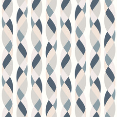 Retro vibes of wavy ogee pattern, abstract seamless vector background, perfect for wallpapers, fabric