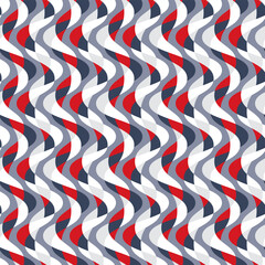 Retro vibes of wavy ogee pattern, abstract seamless vector background