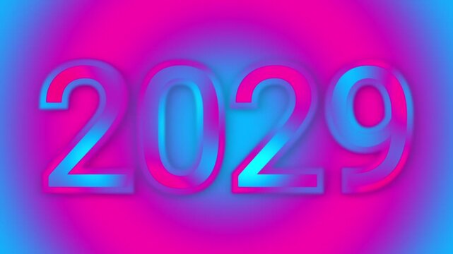 2029 new year colorful animated background